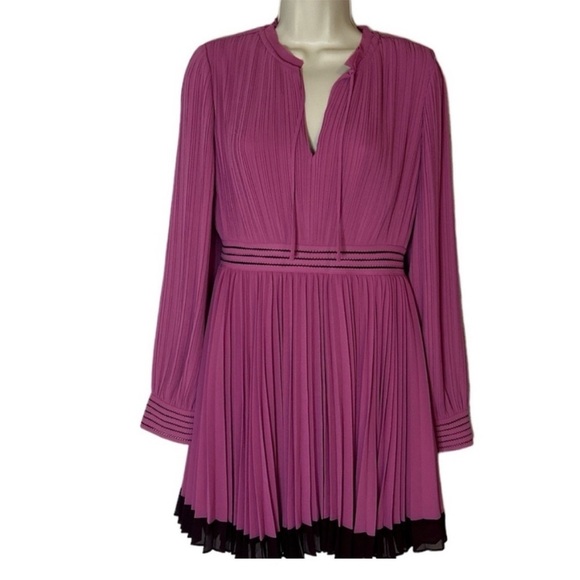 Jonathan Simkhai NWT Pink Pleated Tie Front Dress - Picture 4 of 11